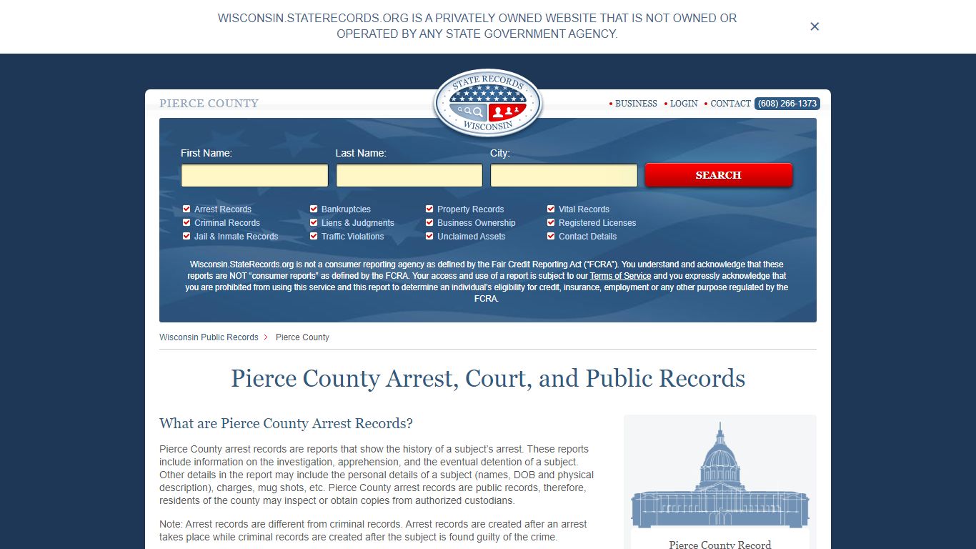 Pierce County Arrest, Court, and Public Records